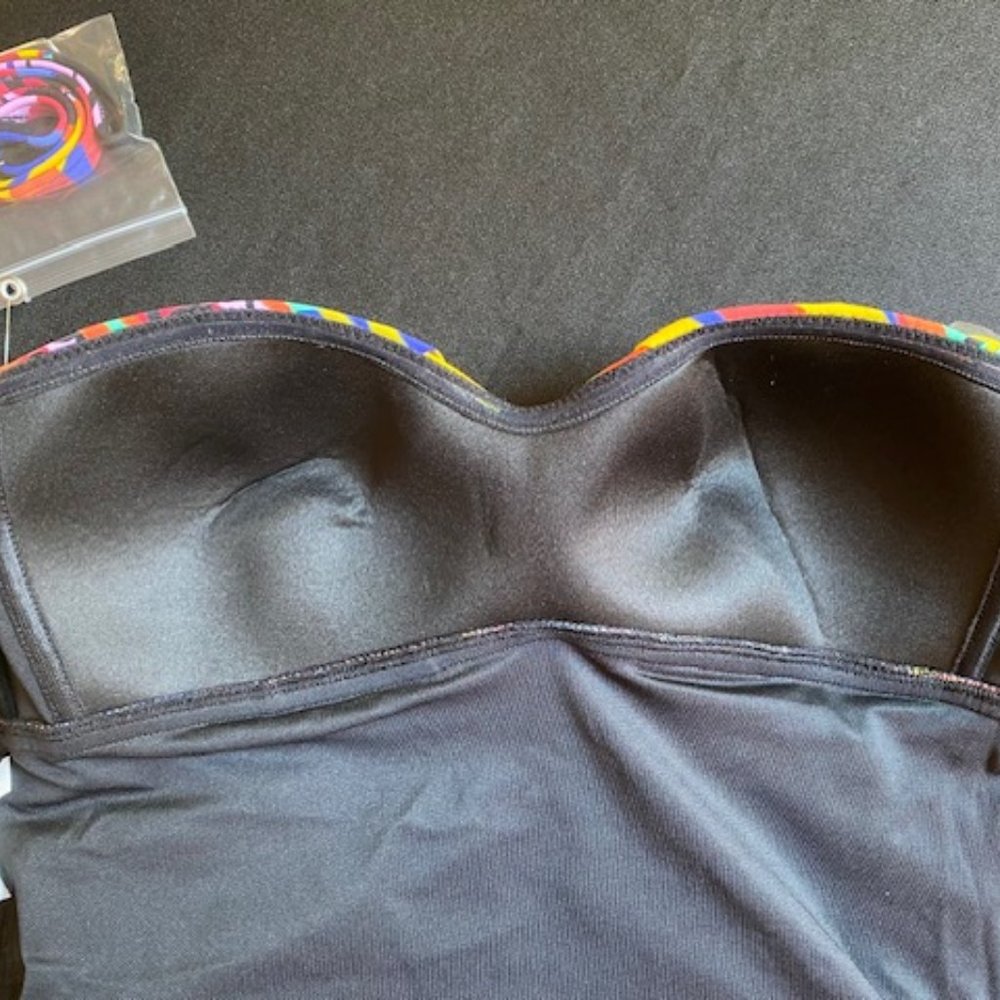 BLEU ROD BEATTIE Night Safari bandeaukini swim top Sz 8 - Picture 8 of 8
